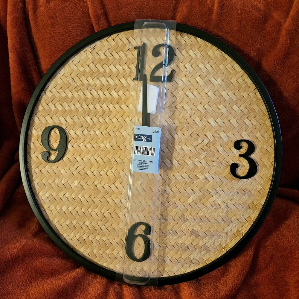 BRAND NEW 15" Boho Wall Clock